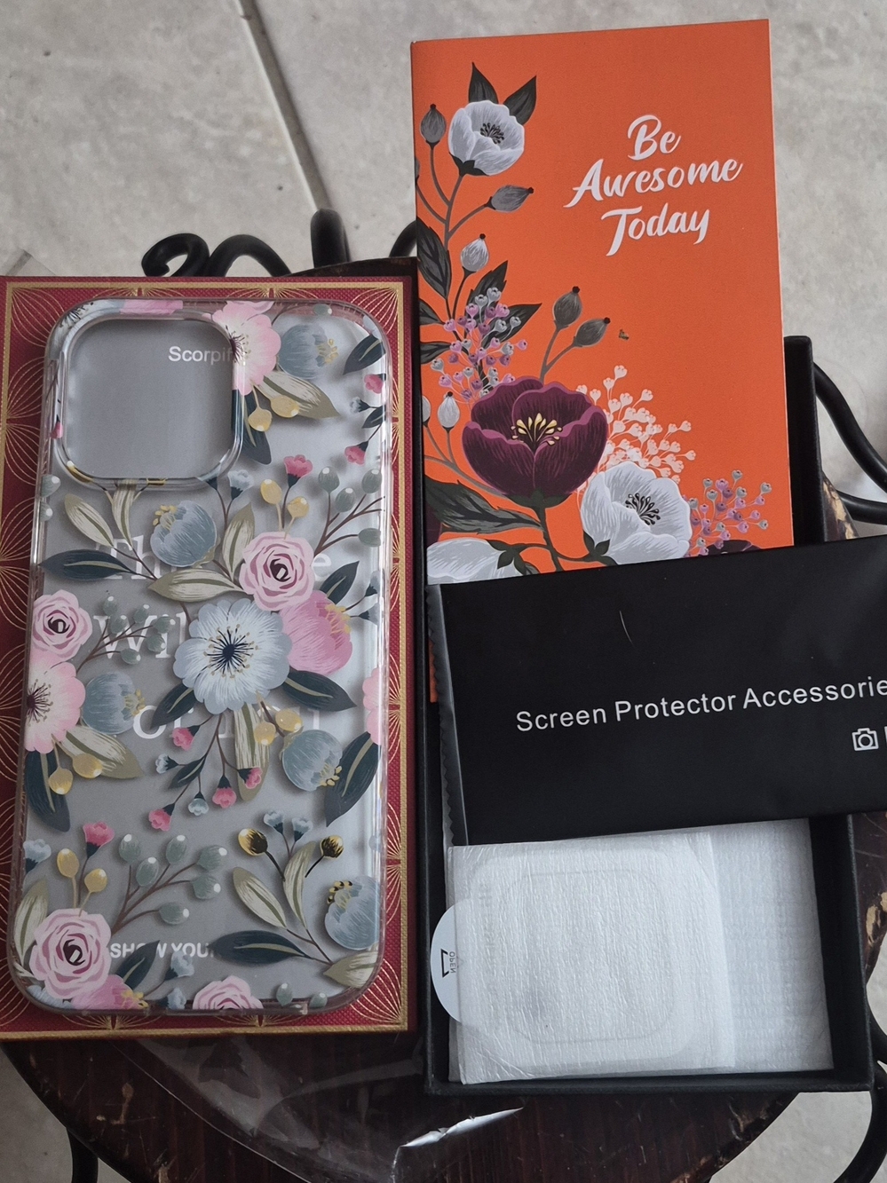 New Scorpify iPhone 14 pro max case. Hibiscus design.